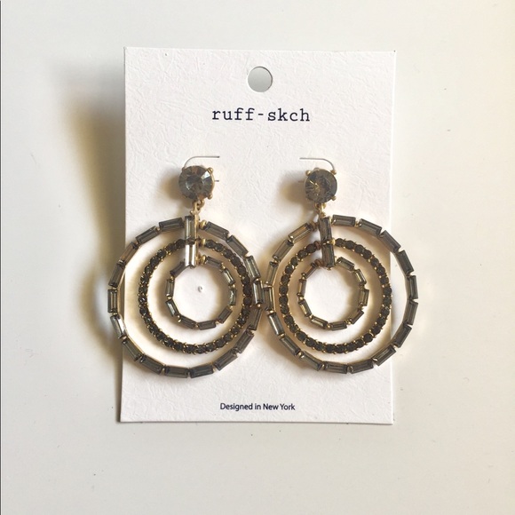 Crystal Circle Earrings - Picture 1 of 1